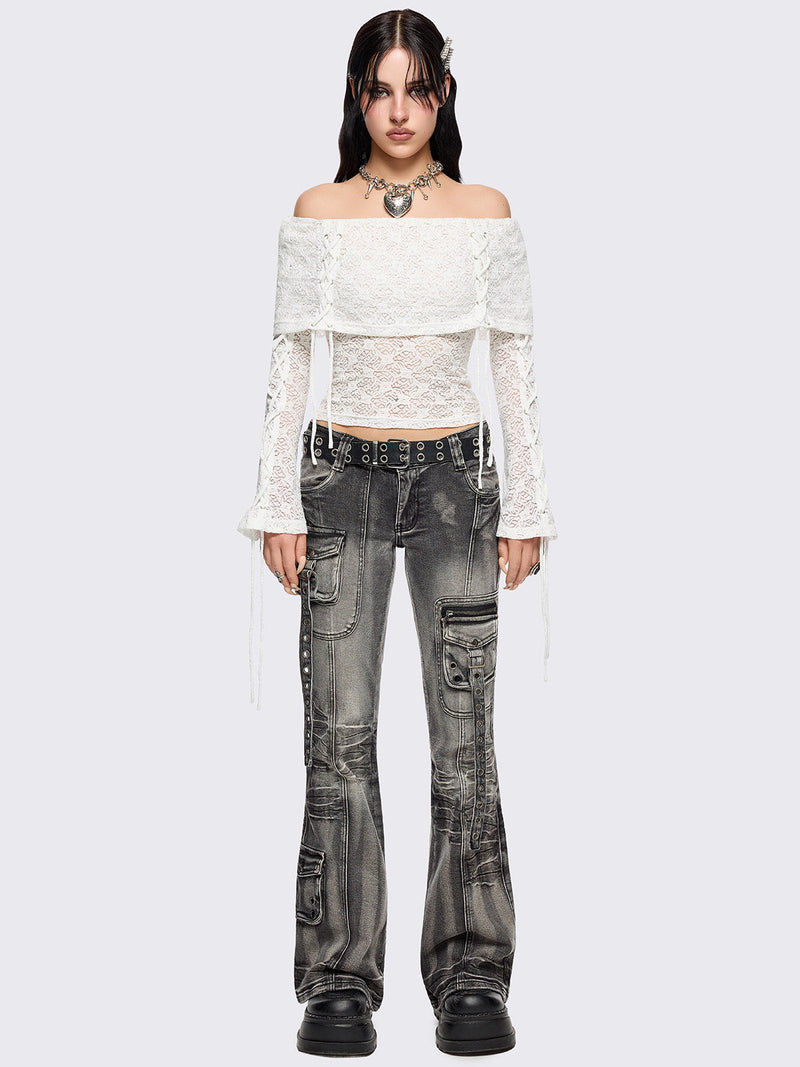 Amy Lace Off-Shoulder Top