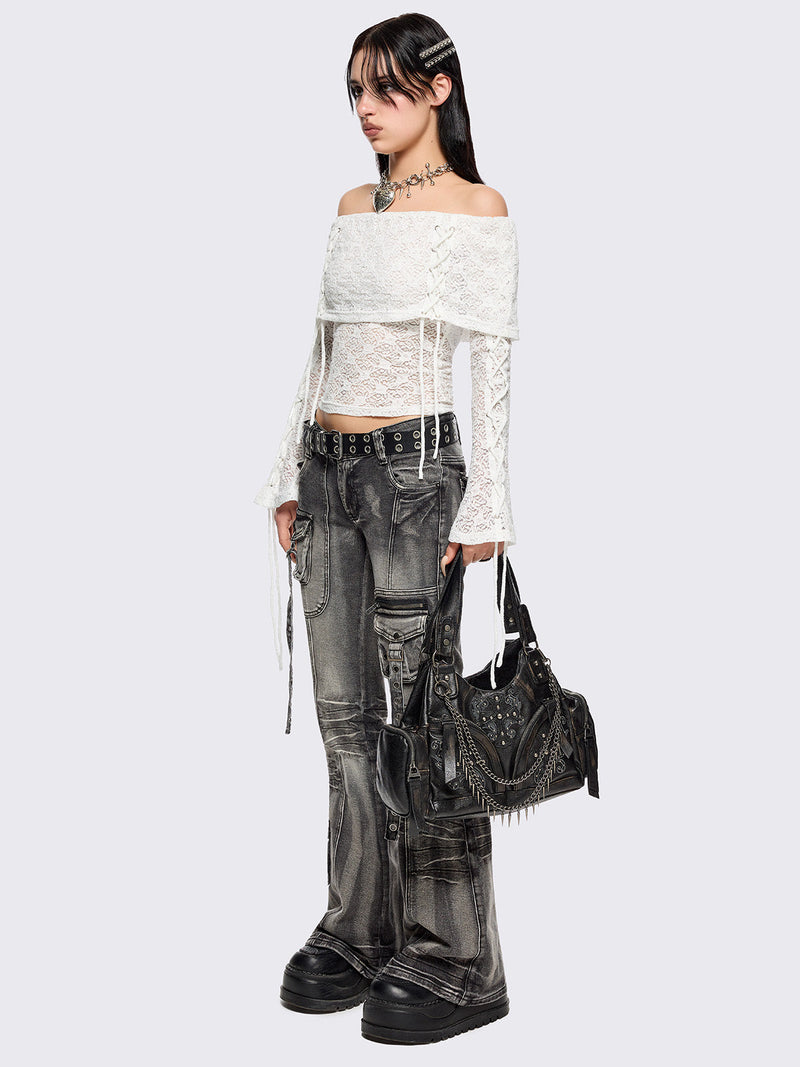 Amy Lace Off-Shoulder Top