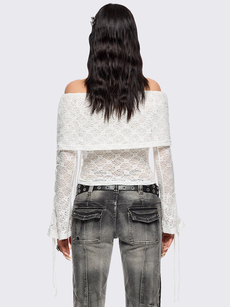 Amy Lace Off-Shoulder Top