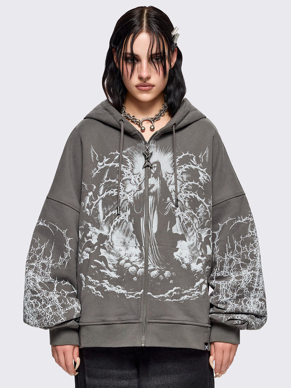 Ascension Grey Zip Up Hoodie
