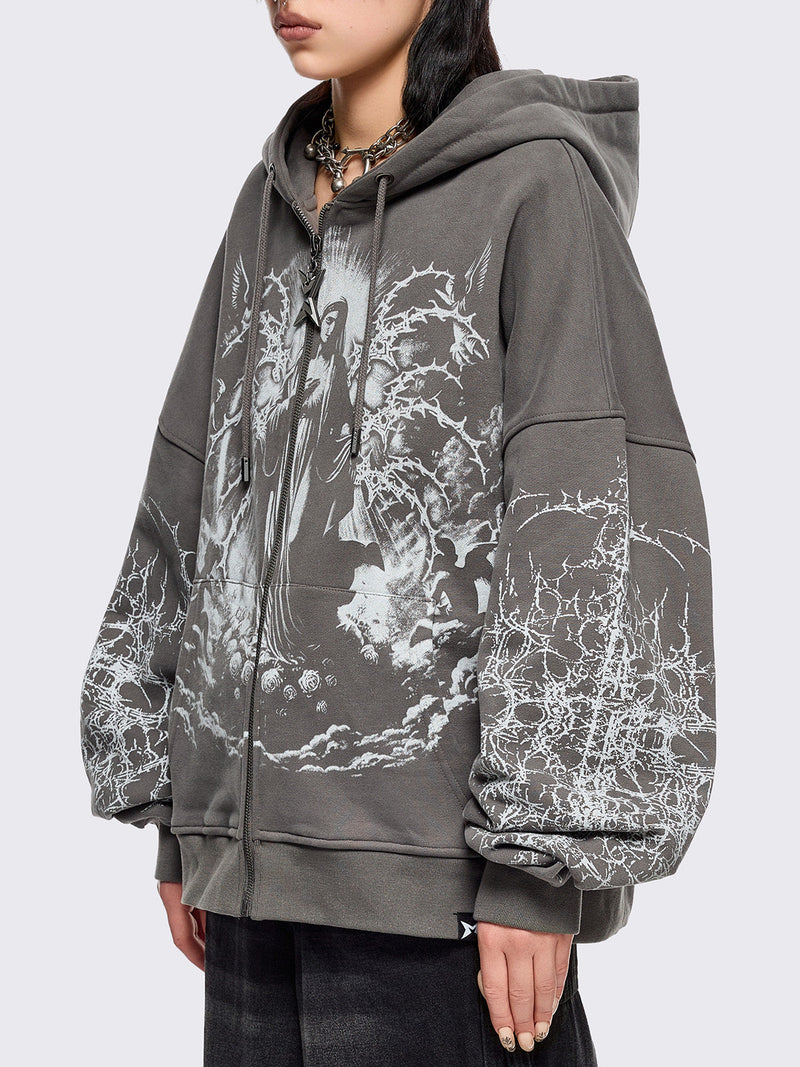 Ascension Grey Zip Up Hoodie