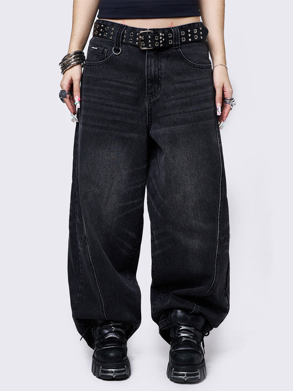 Black Super Baggy Jeans