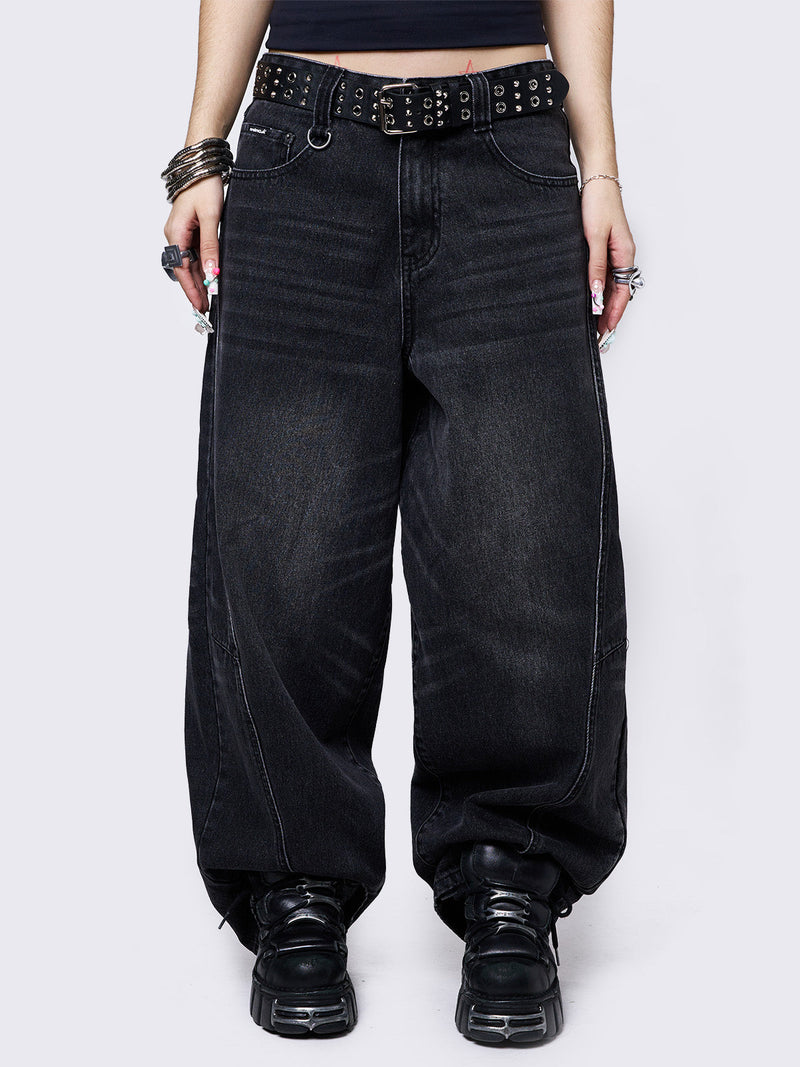 Black Super Baggy Jeans