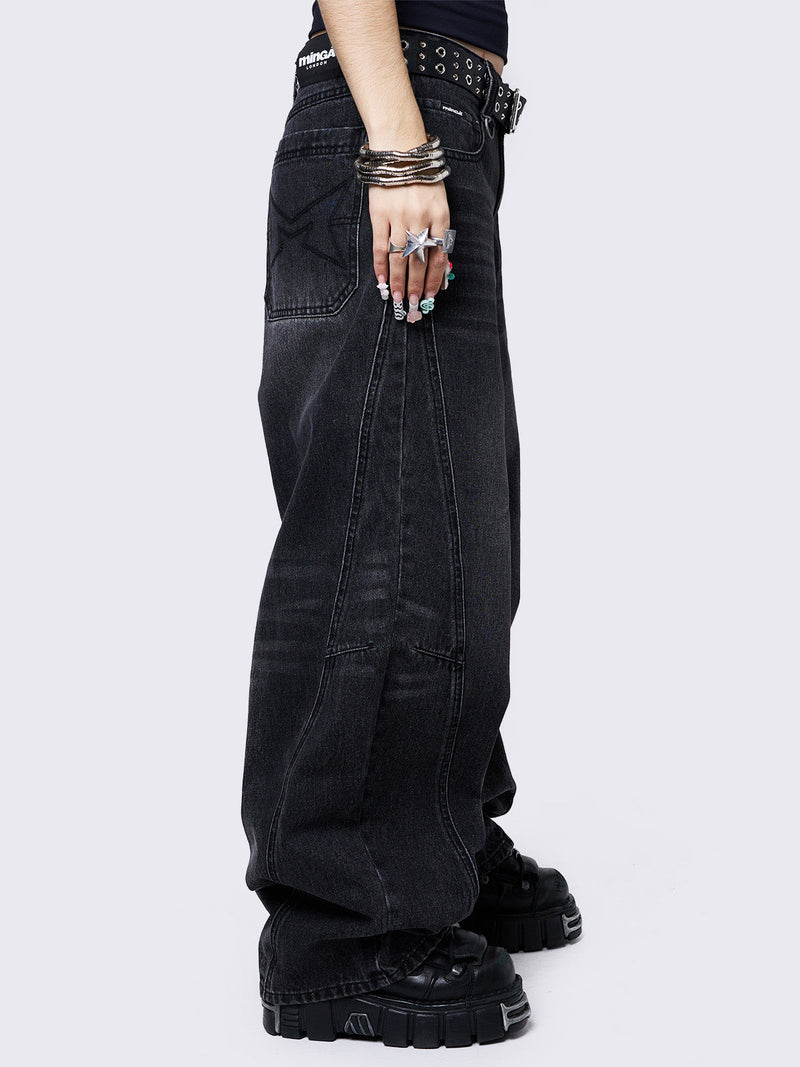 Black Super Baggy Jeans