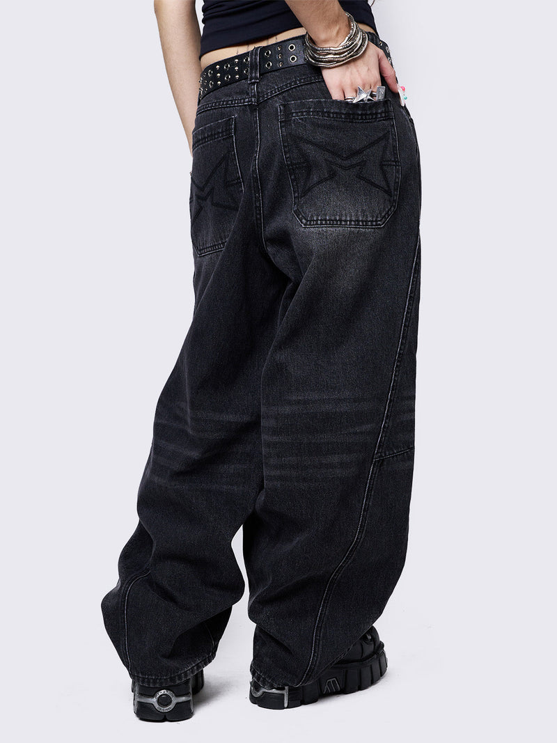 Black Super Baggy Jeans