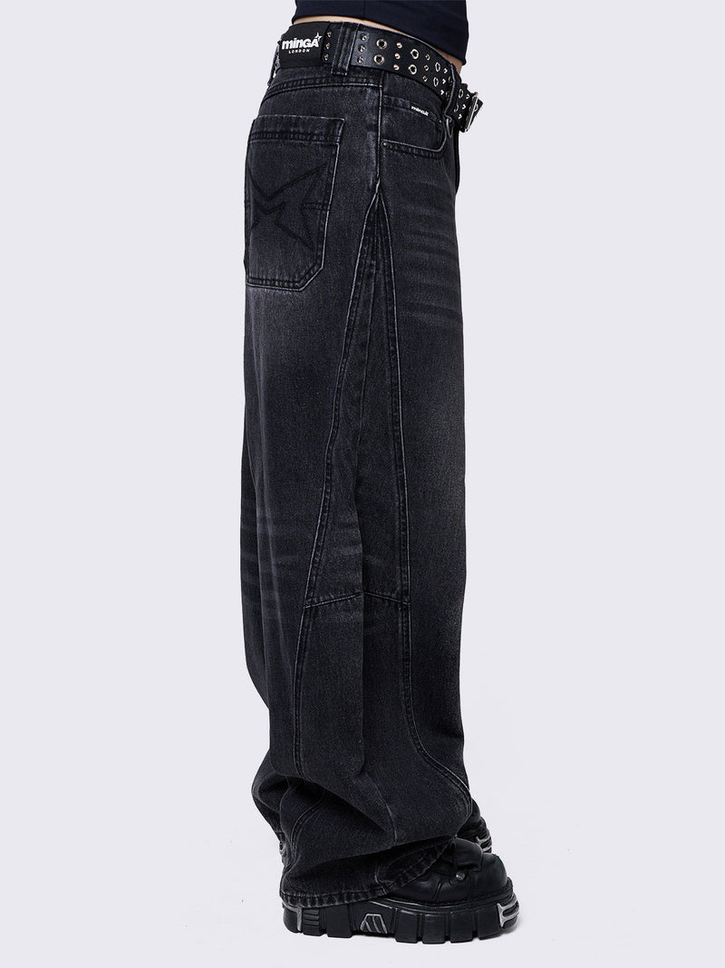Black Super Baggy Jeans