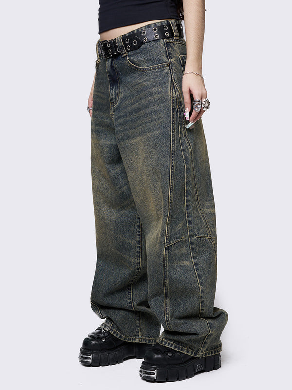 Blue Super Baggy Jeans