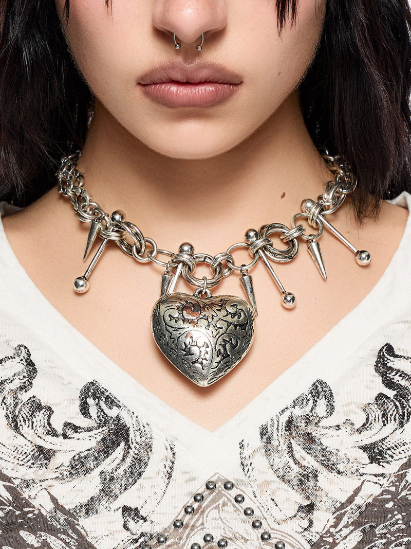 Broken Heart Charm Necklace