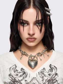 Broken Heart Charm Necklace