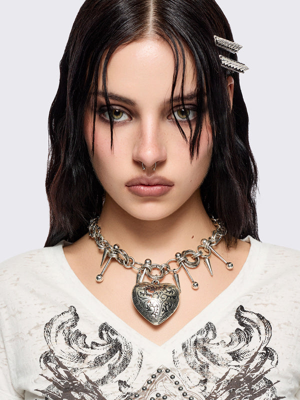 Broken Heart Charm Necklace