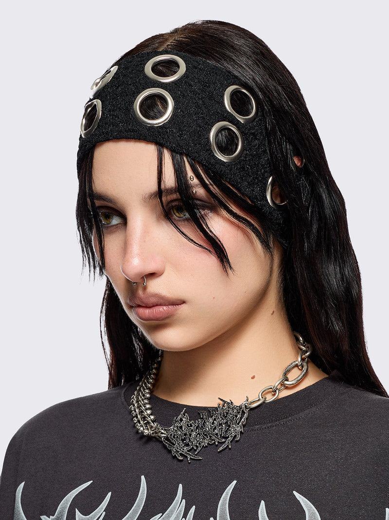 Elektra Black Lace Headband