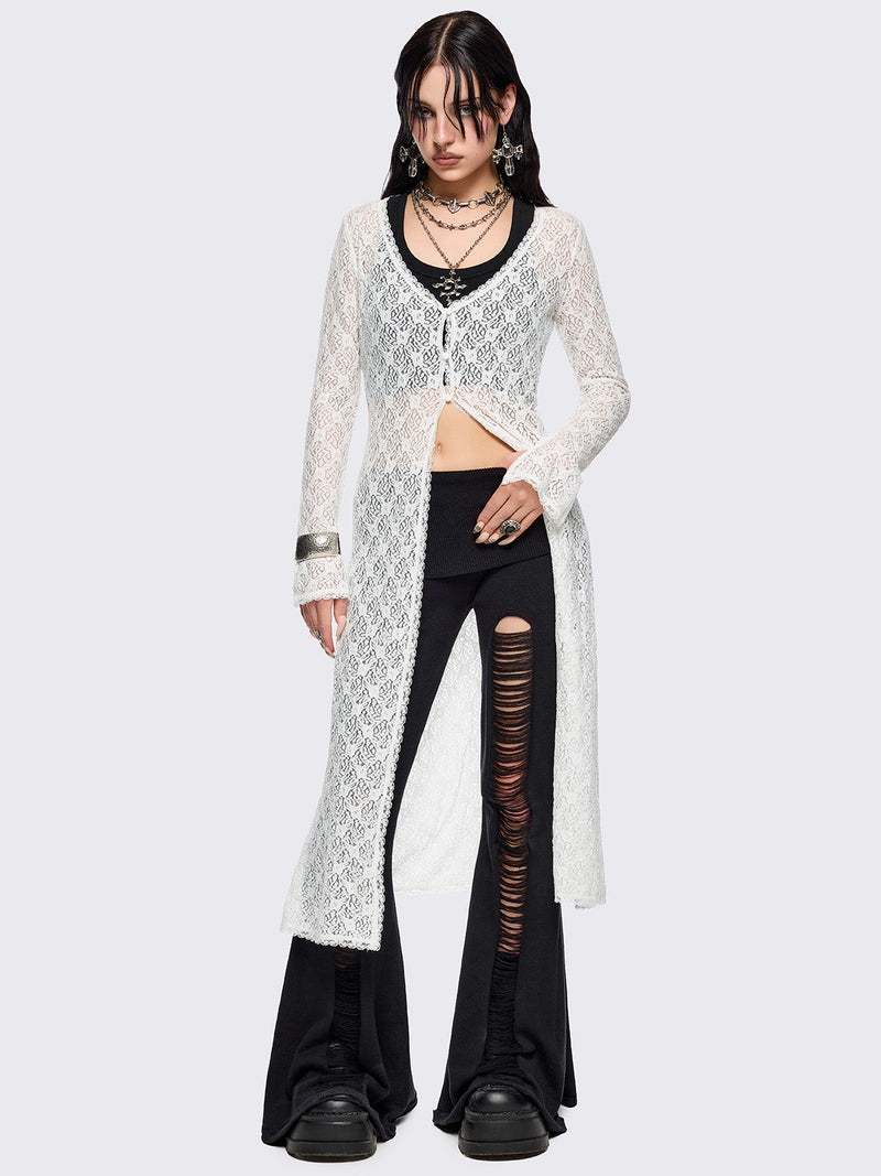 Elysia Lace Shirt Dress
