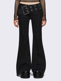 Gia Belted Flared Jeans