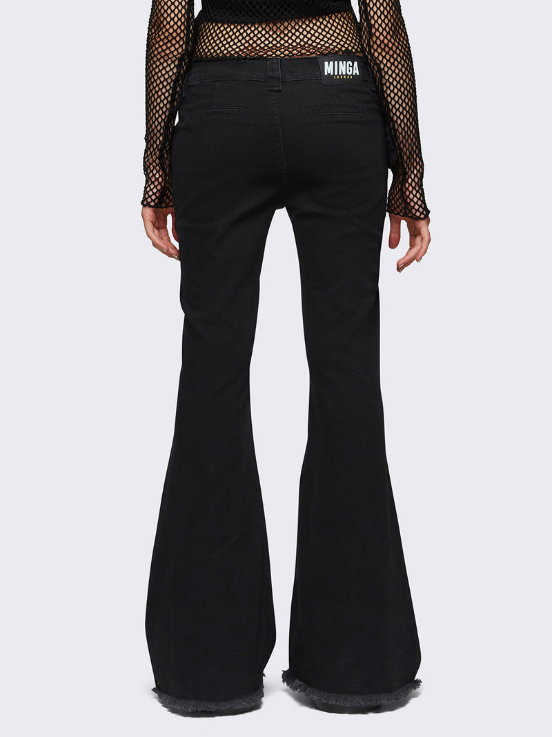 Gia Belted Flared Jeans