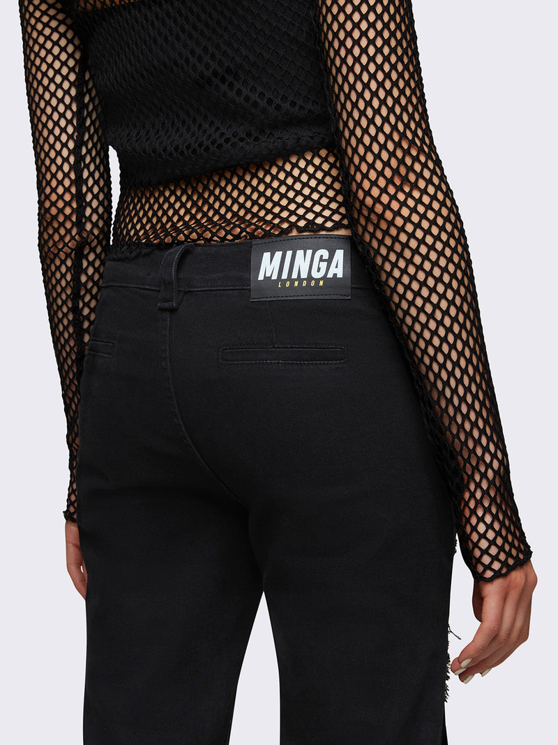 Gia Belted Flared Jeans