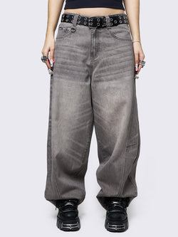 Grey Super Baggy Jeans