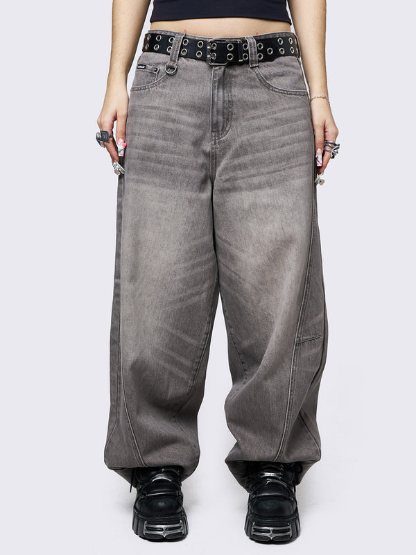 Grey Super Baggy Jeans