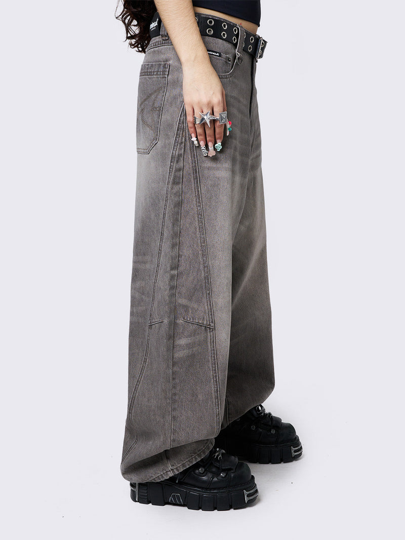 Grey Super Baggy Jeans