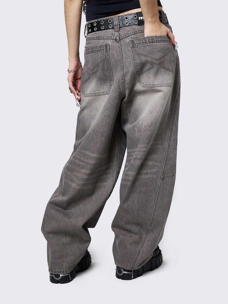 Grey Super Baggy Jeans
