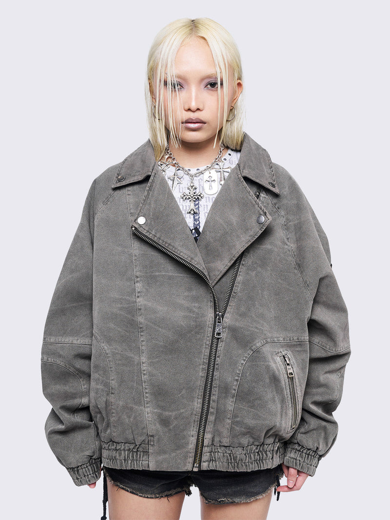 Harley Taupe Bomber Jacket