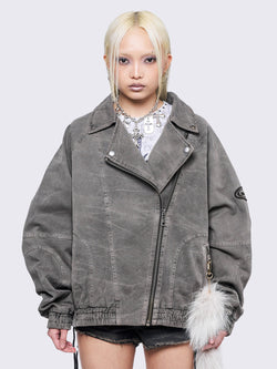 Harley Taupe Bomber Jacket
