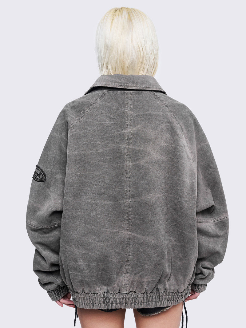Harley Taupe Bomber Jacket