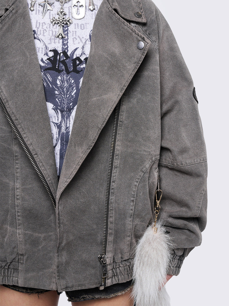 Harley Taupe Bomber Jacket