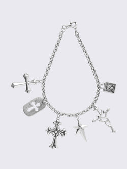 Brutal Cross Charm Necklace
