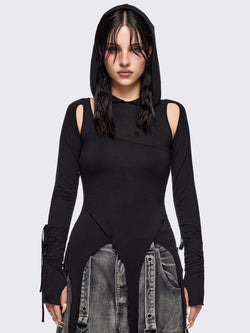 Klyx Cut-Out Hooded Top