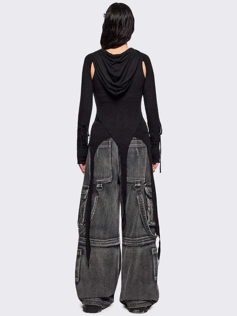 Klyx Cut-Out Hooded Top