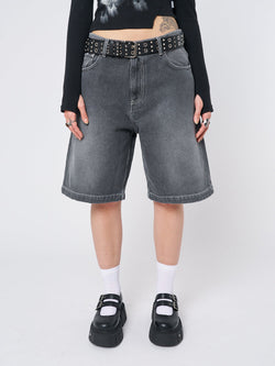 Naida Star Black Jorts
