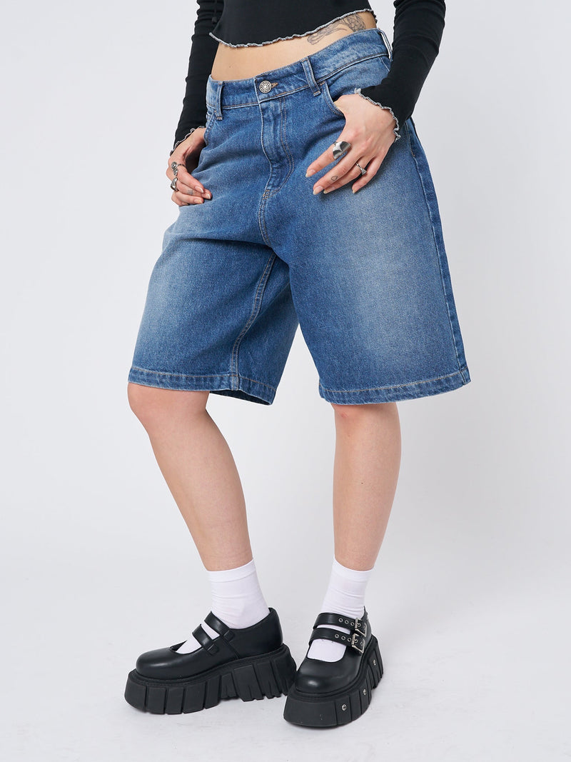 Naida Star Blue Jorts