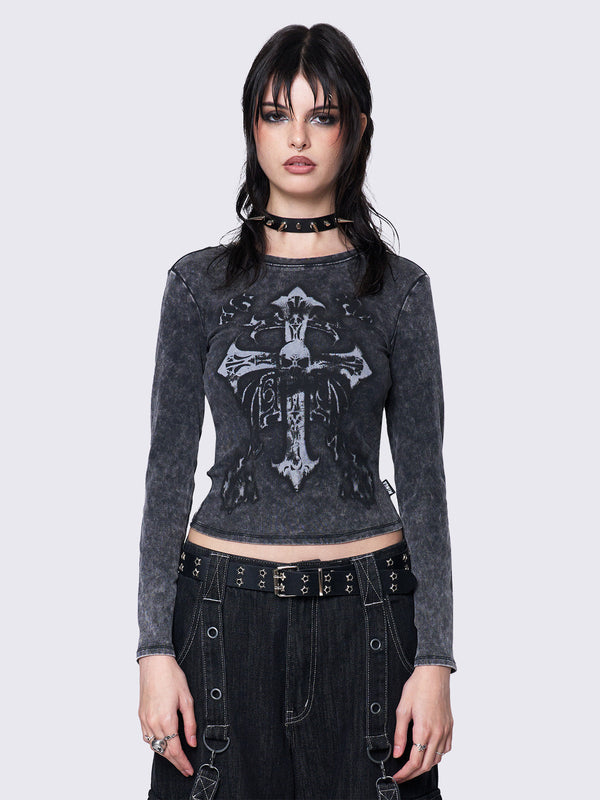 Skullbound Washed Top