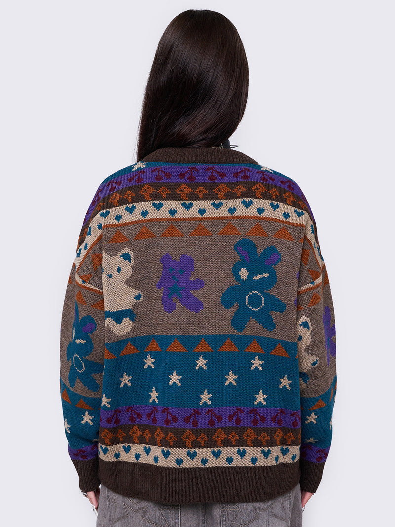 Teddy Tapestry Jacquard Sweater