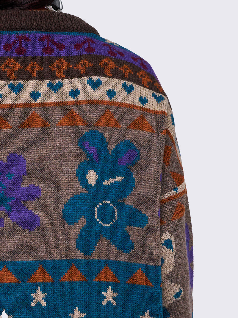 Teddy Tapestry Jacquard Sweater