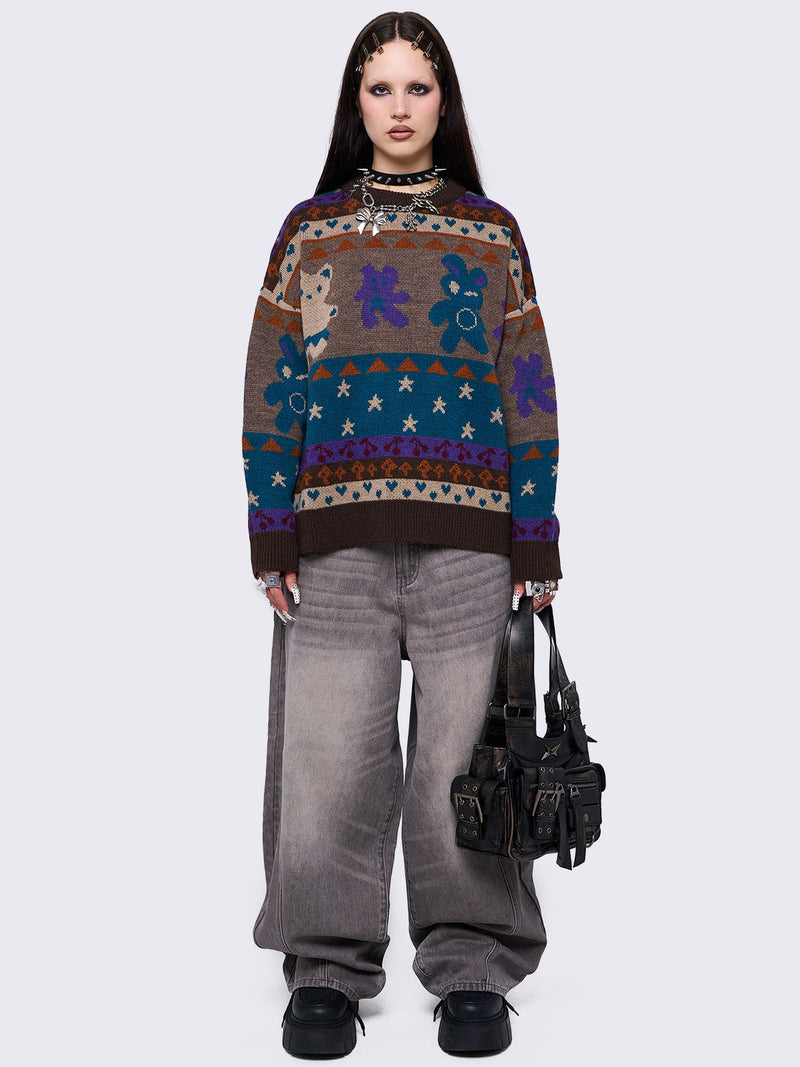 Teddy Tapestry Jacquard Sweater