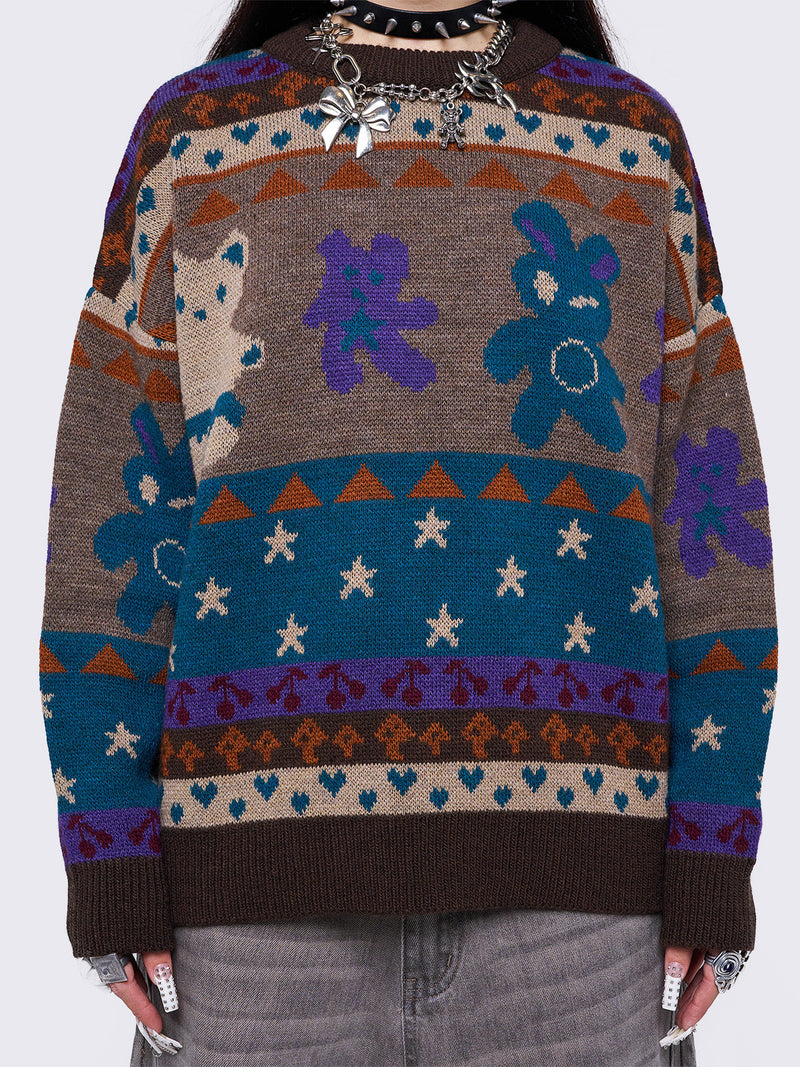 Teddy Tapestry Jacquard Sweater