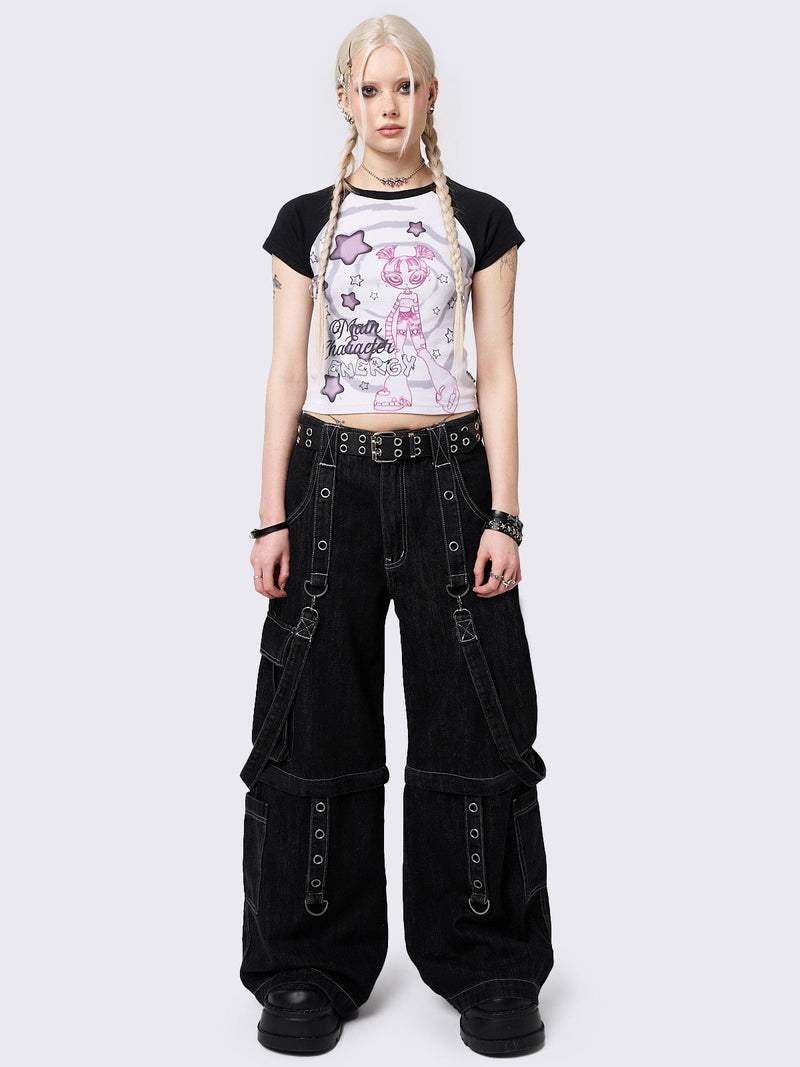 Trek Black Cargo Jeans
