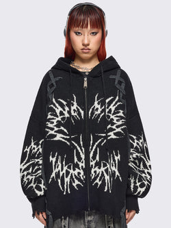 Abyx Knitted Zip-Up Hoodie