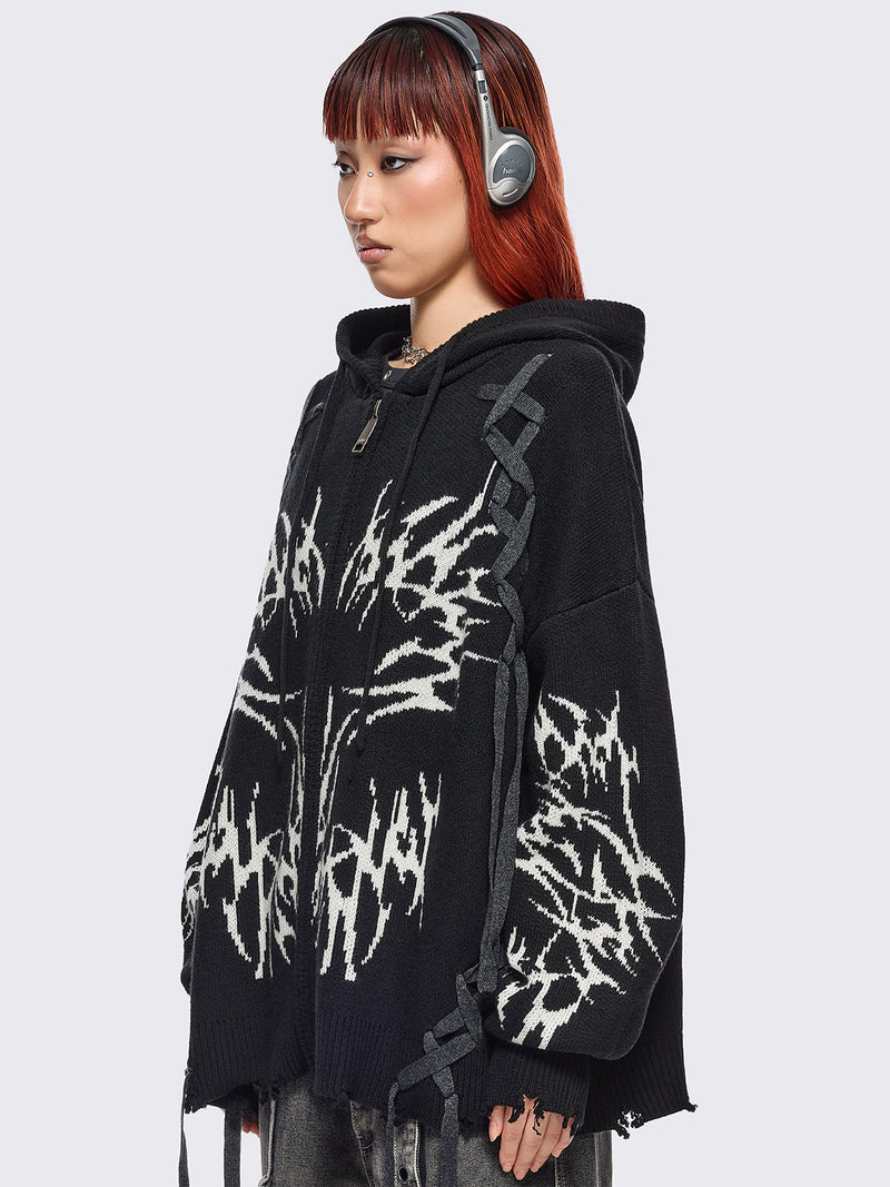 Abyx Knitted Zip-Up Hoodie