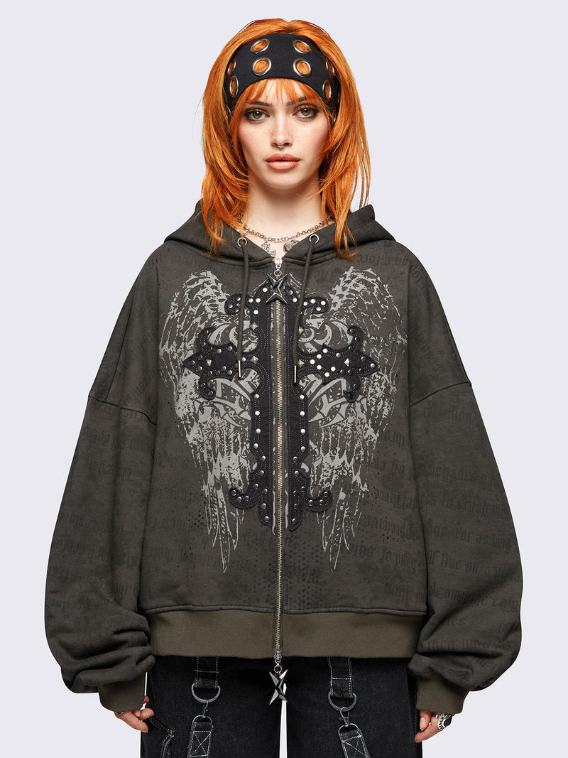 Cursed Zip Up Hoodie