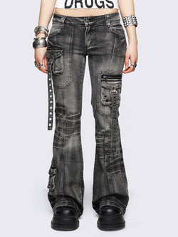 Elsie Black Flared Jeans