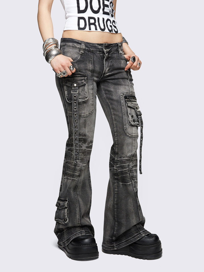 Elsie Black Flared Jeans
