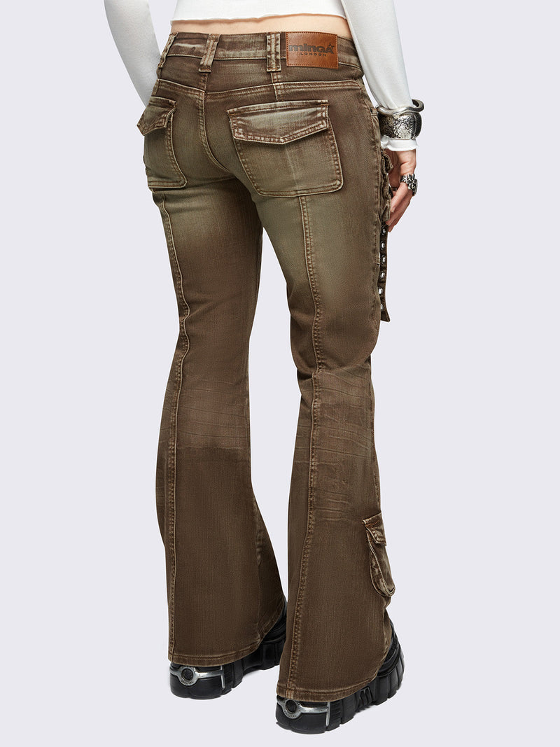 Elsie Brown Flared Jeans