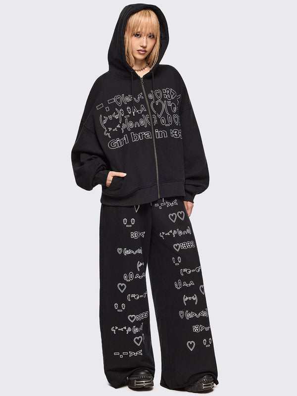 Girl Brain Zip Up Hoodie