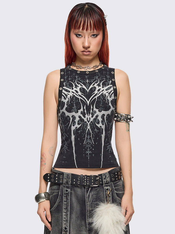 Glitch Heart Vest Top