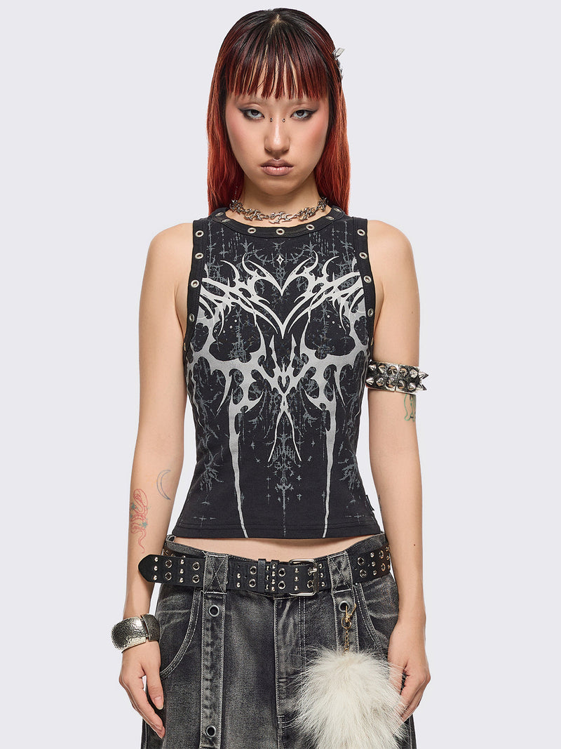 Glitch Heart Vest Top