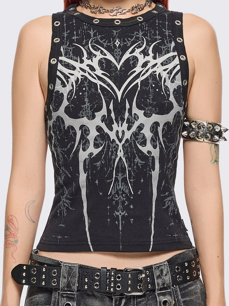 Glitch Heart Vest Top
