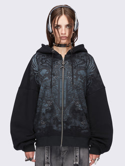 Grim-winged Zip Up Hoodie