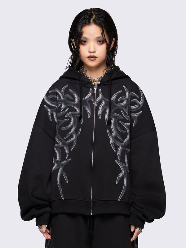 Gritty Zip Up Hoodie